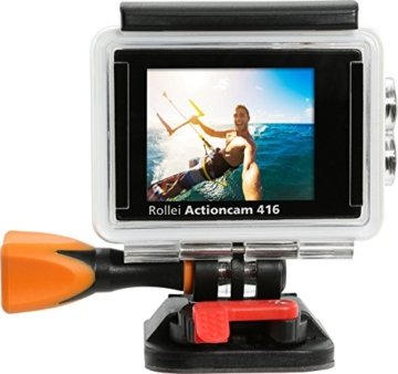 Rollei Actioncam 416 - Full HD Video Auflösung, Weitwinkel-Objektiv, bis 40m wasserfest, integriertes WiFi, inkl. Unterwasserschutzgehäuse - schwarz - 
