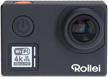 Rollei Actioncam 530 - WiFi Action Cam (Actionkamera) mit 4k Video Auflösung, Weitwinkelobjektiv, Bildstabilisierung, bis 40 m wasserfest, inkl. Unterwasserschutzgehäuse und Fernbedienung - Schwarz -